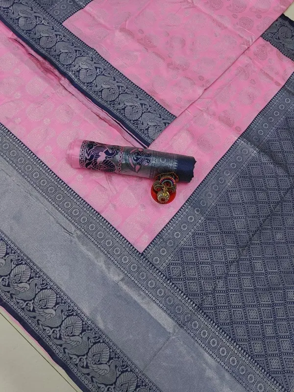 Pink_Embellished_Banarasi_Jacquard_Saree_(Pink)